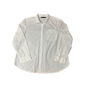 Jenni Kayne Button Up Long Sleeve Shirt Womens White Cotton Classic Top size xxl